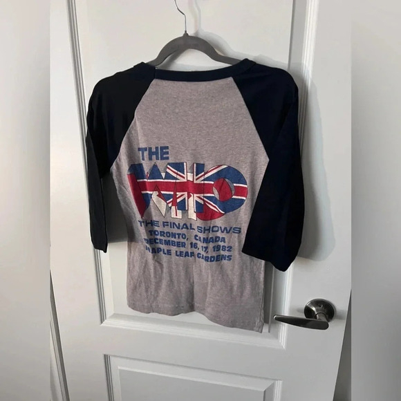 Vintage | Rare The Who "Final Shows" 1982 Tour Baseball Tee | Size S (approx) - Picture 5 of 6